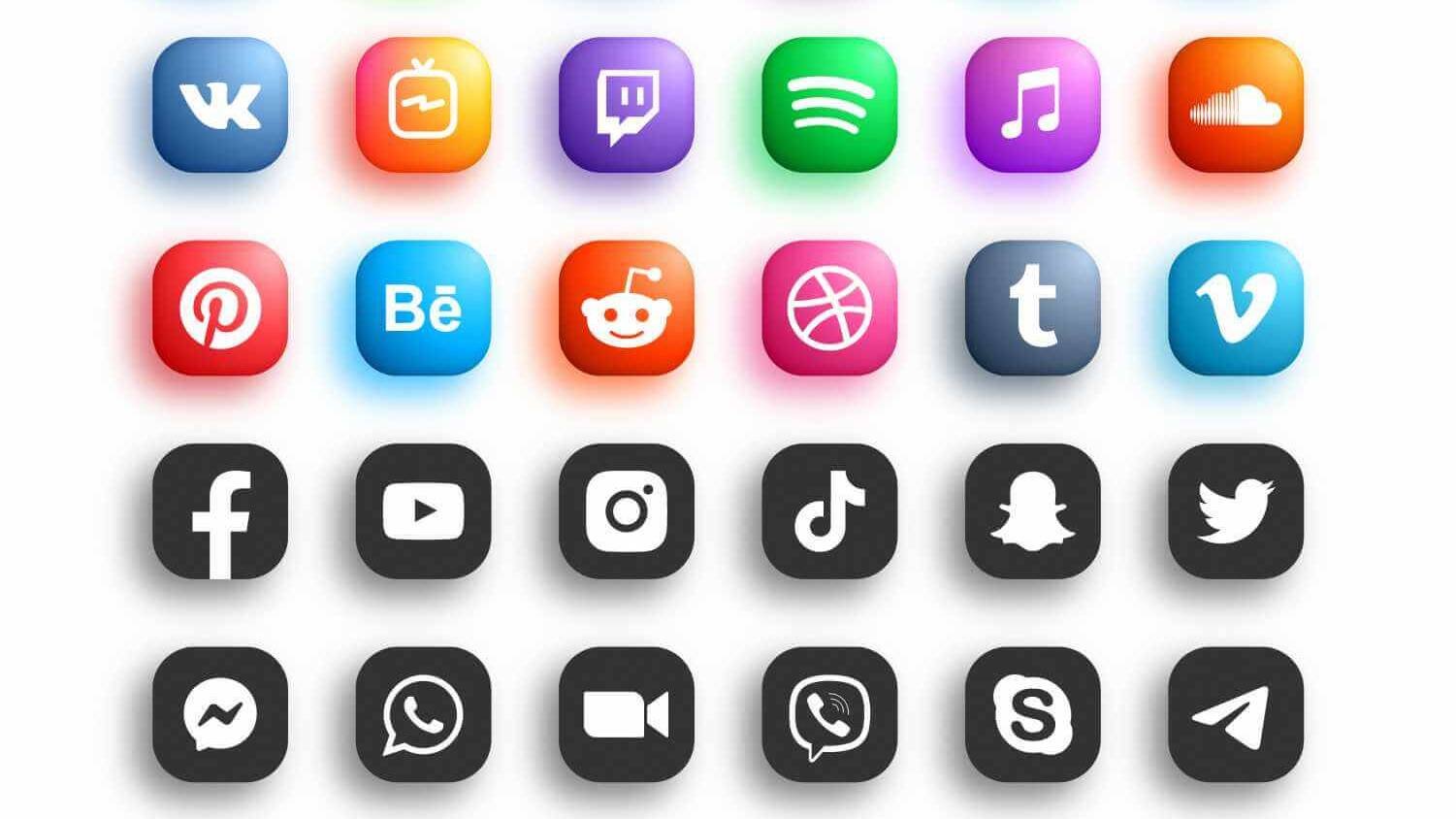 social media buttons
